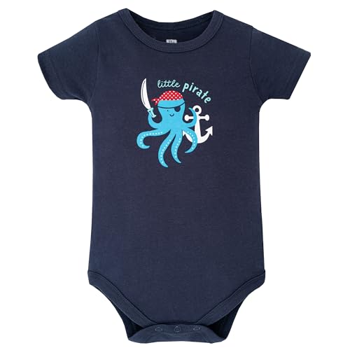 Hudson Baby Unisex Baby Cotton Bodysuit, Shorts and Shoe Set, Pirate Octopus, 6-9 Months by Hudson Baby - Used condition - Image 4