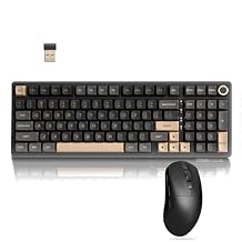RK ROYAL KLUDGE R98 Pro Wireless Mechanical Keyboard and RK M3 Wireless Mouse Combo, Creamy Hot Swappable RGB Gaming Keyboards, 47g Lightweight Gaming Mouse with 42K DPI