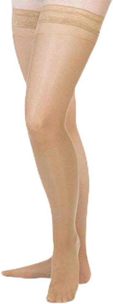 Allegro 8-15 mmHg Essential 82 Sheer Support Compression Stockings - Thigh High, Closed Toe, Compression Hose for Women