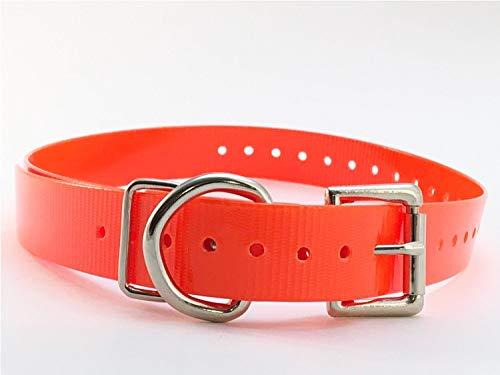 TrainPro 27 ½” X ¾” Replacement Dog Collar Strap Band w/Double Buckle Loop - All Brands Pet Training Bark, Shock, e-Collars and Fences. Wide Variety of Bold Standard Colors and Reflective Choices.
