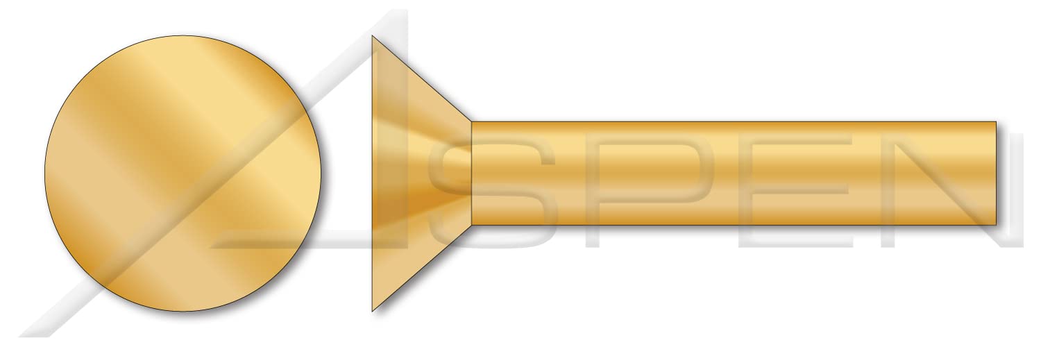 (500 pcs) M4 X 25mm, DIN 661 / ISO 1051, Metric, Solid Rivets, Flat Countersunk Head, Copper