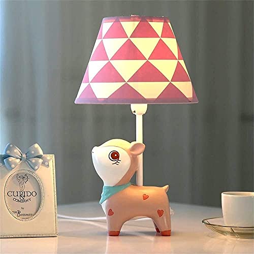 Lampe de bureau enfants cerf rose contre la peur du noir 34cm