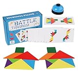 Tangram – Juego Educativo de Tangram de Madera para niños de 4 a 8 años | Formas geométricas para Aula, jardín de Infantes, el Preescolar o el hogar, Mejora la resolución de Problem