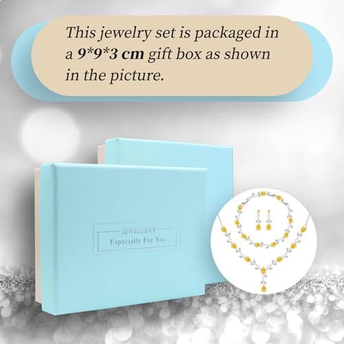 Image of GZWHD Wedding Jewelry Sets for Bride Bridesmaid Women Cubic Zirconia Necklace Earrings Bracelet Set Gift for Mother Friend Wife Daughter Sister Party Prom Jewelry