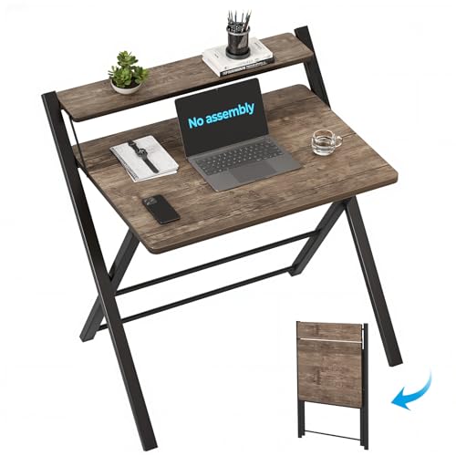 GreenForest Klapptisch 70 cm mit Monitorständer, Schreibtisch...