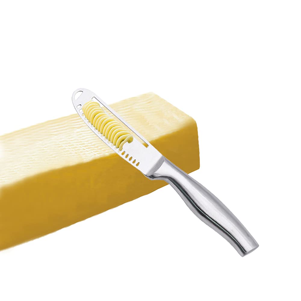 Butter Knife, Stainless Steel Butter Knife Spreader Silver Better Butter Spreader Knife for Cutting & Spreading Butter Cheese Jam.