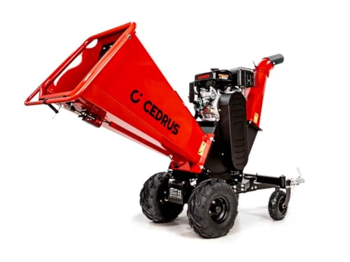 Hahn & Sohn Trituradora de gasolina Cedrus RB04PRO-E - 15 cm, arranque eléctrico, motor Loncin, residuos de jardín, astilladora de madera, trituradora profesional, jardín, silenciosa, trituradora para