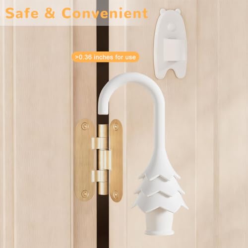 Image of SNOWIE SOFT 2Pcs Silicone Door Hinge Protector, Baby Proofing Anti-Pinch Door Stopper for Kids Safety, Soft Finger Guard for Preventing Door Slam & Child Finger Injury Baby Safety Products for Home