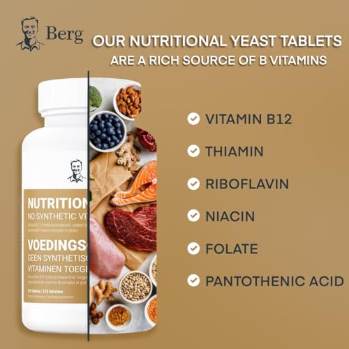 Nährhefe Tabletten Vitamin B12 hinzugefügt – Keine synthetischen Zusätze – Vanillegeschmack 270 Tabletten