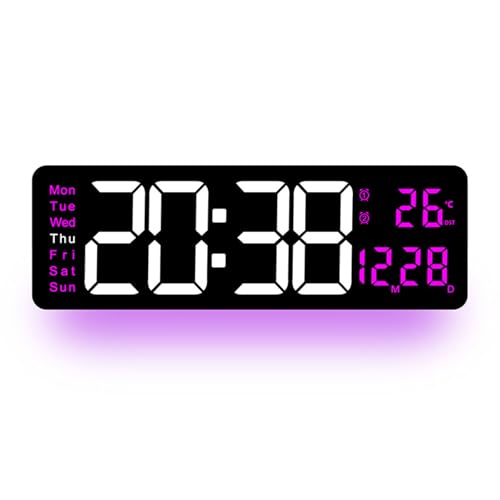 Reloj digital LED grande con mando para evitar reflejos e instalación difícil 4