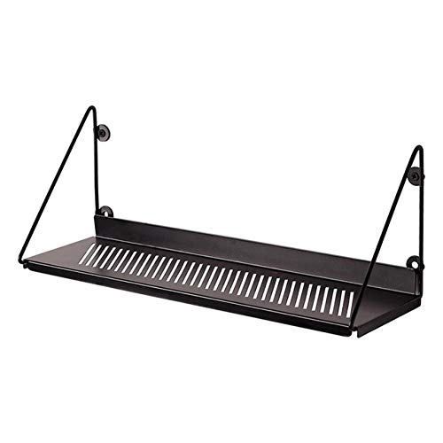 Buy Creative Partition Furniture Iron Wall Racks Wall Shelf Board Hanging Rack(Black L) Online