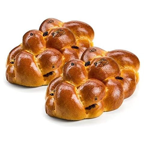 ChallahGram Gifts Kosher Fresh Raisin Challah Bread 16 Ounce - Traditional Raisin Bread for your Holiday or Shabbat Table (2 Braided Raisin Challah Per Pack) (Braided Raisin Bread) Cover
