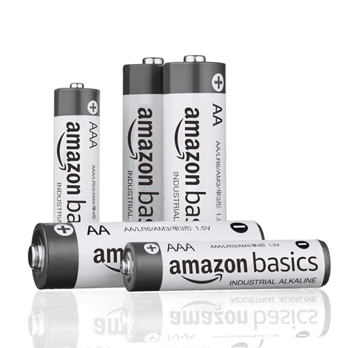 Image of Amazon Basics 200-Pack AA Industrial Alkaline Batteries, 1.5 Volt, 5-Year Storage Shelf Life, Long-lasting Power