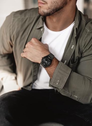 Men’s Luxury Watch PR5426 – Black Stainless Steel Quartz, 41mm, 5ATM Water Resistant, Scratch-Resistant Mineral Glass - Image 7