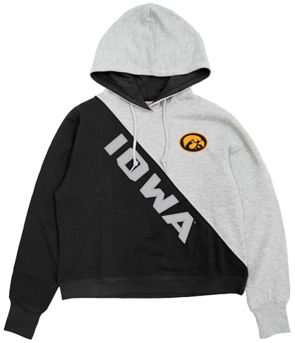 Sudadera con capucha de algodón y felpa diagonal para look universitario