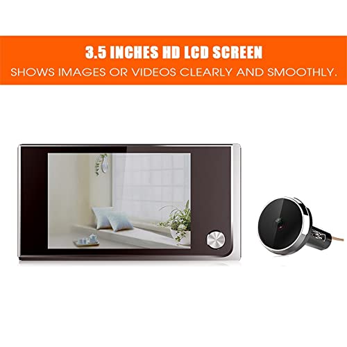 Video Doorbell, Mini Outdoor Electronic 120 Degrees Super Wide Viewing Angle 480X320P Image Resolution Peephole Camera Viewer 3.5 Inches For Home Security Office Use #TOP2