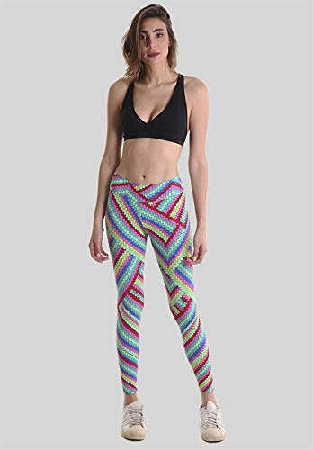 Calça Legging Capri Estampada Tijolinhos - Verde P