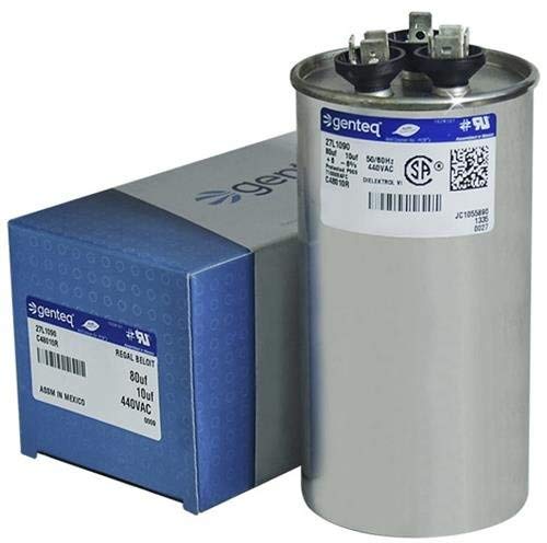 ClimaTek Dual Capacitor Fits Mars 12117-80 + 10 uF MFD x 440 VAC Round