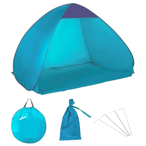 The Magic Toy Shop Pop Up Tent - UV Sun Shelter for 2-3 Persons with Carry Bag - UPF 50+ Protection, Waterproof, Wind Resistant, Easy Setup, Portable - Beach Essentials for Camping, Picnic & Outdoor