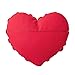 JWH 3D Flower Throw Pillow Covers Decorative Aesthetic Floral Accent Pillow Cases Heart Shaped Cushion Love Decor for Couch Living Room Bed Chair 14 x 16 Inches Red