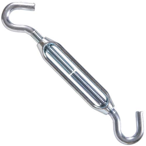 Tensores de gancho a gancho de 0.37-16 x 10.62 pulgadas con recubrimiento de zinc miniatura 1