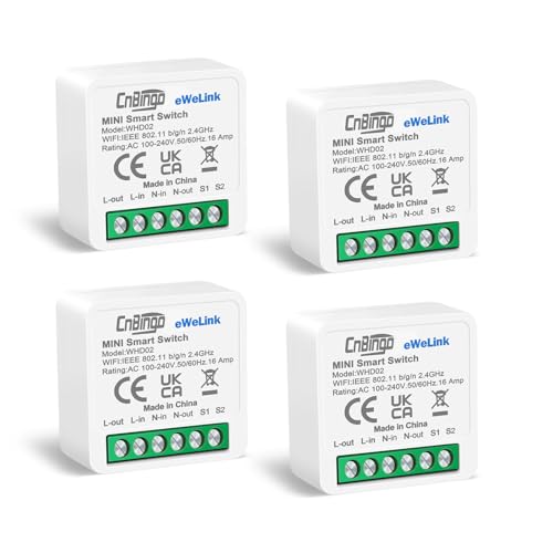 Module d'interrupteur intelligent Wi-Fi 2 voies CNBINGO relais connecté eWeLink encastrable