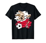 Dabbing Dog Polen Fußballfans Trikot Polnische Fußballliebhaber T-Shirt