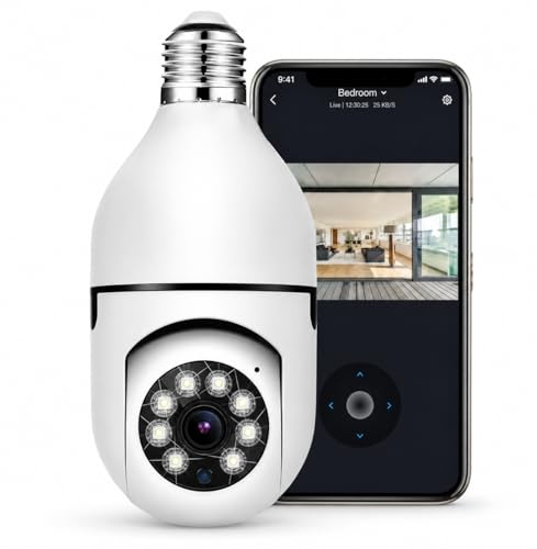Câmera de Segurança IP WiFi Full HD 1080p, Visão Noturna