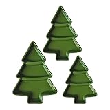 Magnifique petit planumberebog : fabriqué en alliage, ce petit ensemble de plats à fruits et d'assiettes à dessert en forme d'arbre de Noël présente des détails complexes, offrant une alternative permanente et élégante matériaux traditionnels en polystyrène, idéal pour les décorations de maisons modèles