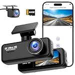 Dash Cam Front and Rear 4K+1080P, WiFi Dash Camera for Cars with App, 1.97 Inches Display Screen Dashcam for Cars Front and Rear, Car Camera with 24/7 Parking Mode, G-Sensor, Loop Recording