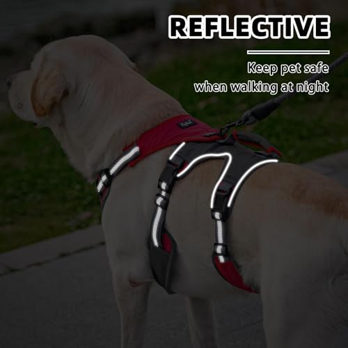 Pupteck Escape Proof Dog Harness And Leash Set Upgraded No Pull Reflective Dog Vest With Lift Handle thumb #6