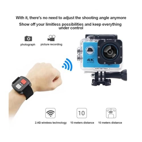 Image of 4K Ultra HD Waterproof Action Camera with 2.0 Inch Screen, WiFi Remote Control Portable Helmet Sports DV Camcorder