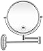 GloRiastar 10X Wall Mounted Makeup Mirror - Double Sided Magnifying Makeup Mirror for Bathroom, 8 Inch Extension Polished Chrome Finished Mirror