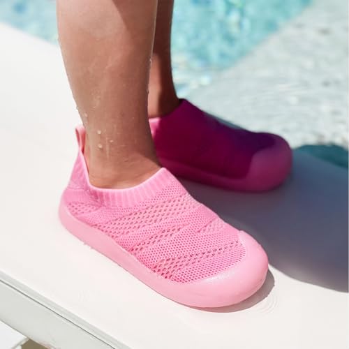 Image of JAN & JUL Slip-on Knit Shoes, Machine Washable and Lightweight Sneakers for Toddler Boys and Girls