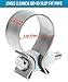 ESEWALAS 2 Pack Stainless Steel Exhaust Clamp, Narrow Band Muffler Seal,Car Accessories Narrow Band Muffler Clamp,Use for Exhaust System (2.5 inch)