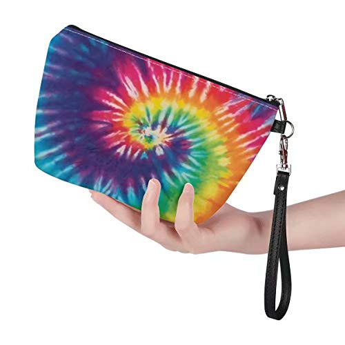 Tsvaga Fashion Tie Dye Makeup Bag For Women Ladies Travel Cosmetic Bags Shopping Handbag Purse With Removable Wrist Strap Wristlet Clutch Waterproof #TOP1