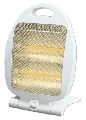 Good Ideas 2 en 1 interruptor de seguridad de inclinación de calentador halógeno (846) portátil, calentador ideal para calentar rápidamente una habitación, caravanas, pisos. 400 W o 800 W