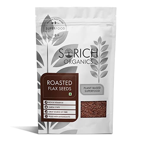 Image of Sorich Organics Roasted Flax Seeds 200 Gm - Rich in Protein & Omega 3 | Improves Hair Growth | Helps in Boosting Immunity | Diet Food