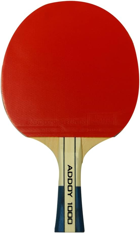 Butterfly Addoy Table Tennis Racket – Table Tennis Paddle with Smooth Rubber - Great Beginner Ping Pong Racket - ITTF Approved Butterfly Ping Pong Paddle - Choose 1000, 2000, or 3000 Ping Pong Racket Models