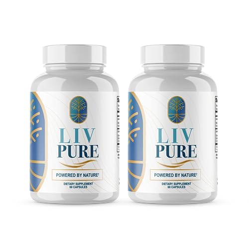 (Official 2 Pack) Liv Pure Capsules Liver Detox Pills, LivPure Supplement - Live Pure Liver Detox Cleanse Supplements, LivePure Diet Hydration Reviews Liv Pur Health Support (120 Caps) 2 Month Supply