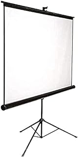 شاشة عرض محمولة ثلاثية القوائم بسطح عرض أبيض مطفي من ويندون، مقاس 1.80 × 1.80 متر