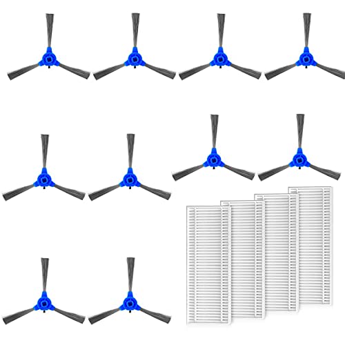 BLUELIRR Ersatzteil-Set für Robit V7S Pro & V3S, mit 4 HEAPA-Filter und 10 Seitenbürsten Cover