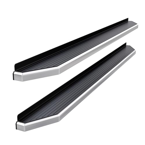 APS Polished Running Boards Style Compatible with Ford F150 2009-2014 SuperCrew Cab (Drilling Required) (Side Steps Side Bars) 6in Wide 304 Stainless Steel