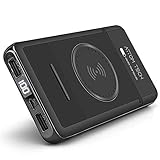 Wireless Charger Power Bank with Phone Stand,Tomorotec 10000mAh Qi Wireless External Battery Pack Bank Portable Charger Compatible with Galaxy S8,S7,S6,Edge,iPhone XS,XR,X,8,8 Plus,Nexus,HTC,Nokia,LG