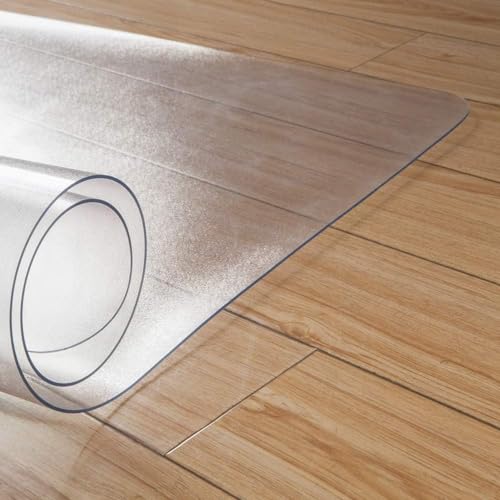 JoboJi Alfombrilla Escritorio de Oficina Transparente, 40x60 60x90 60x120 80x100 100x150 cm Alfombrilla Impermeable, Protector Antideslizante, para Oficina/Hogar (Size : 60x120cm)