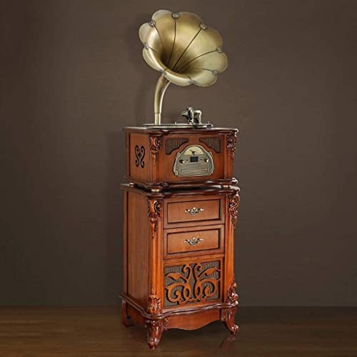 WSJTT vinyles Record Players Player Turntable Retro Vinyle Player Solide Gramophone en bois massif, haut-parleurs stéréo… - Les Beatles, Paul McCartney, John Lennon, RIngo Starr, George Harrison WSJTT vinyles Record Players Player Turntable Retro Vinyle Player Solide Gramophone en bois massif, haut-parleurs stéréo… – Image 4