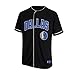 Ultra Game NBA Official Men’s Super Soft Button Down Baseball Shirt, Dallas Mavericks, Black, Small