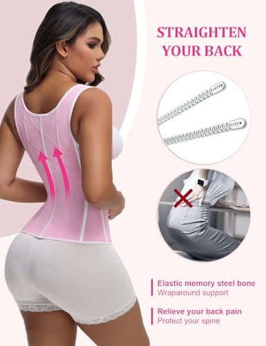 Image of SHAPSHE Waist Trainer for Women, Tummy Control Sports Girdle, Workout Body Shaper with Adjustable Shoulder Strap