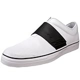 PUMA Men's EL Rey Cross Perf Leather Slip-On Sneaker,White/Black/Silver Metallic,12 D(M) US