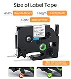 AONOMI Tze-231 Tz Tape 12 mm Replace for Brother Label Tape 12mm for Brother Label Printer, Compatible with P-Touch 12mm 0.47 Laminated for P Touch H110 E110 H100R H108 H101C H200 1000, 4 Pack - Image 3